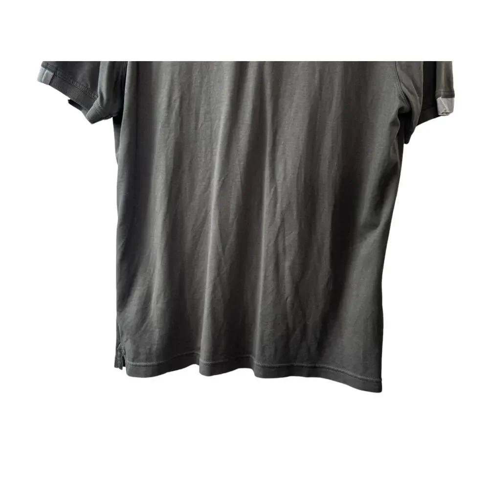 Banana Republic Luxury Touch Gray Short Sleeve Polo Shirt Men's Large